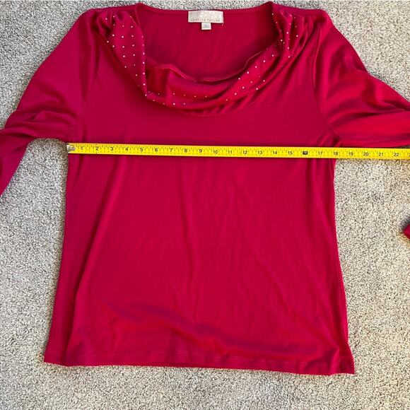 Carolyn Taylor Pink Swoop Neck Top Women’s Size Large - Picture 2 of 9